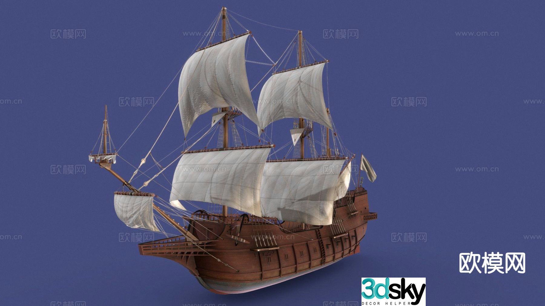 Spanish galleon 3d model