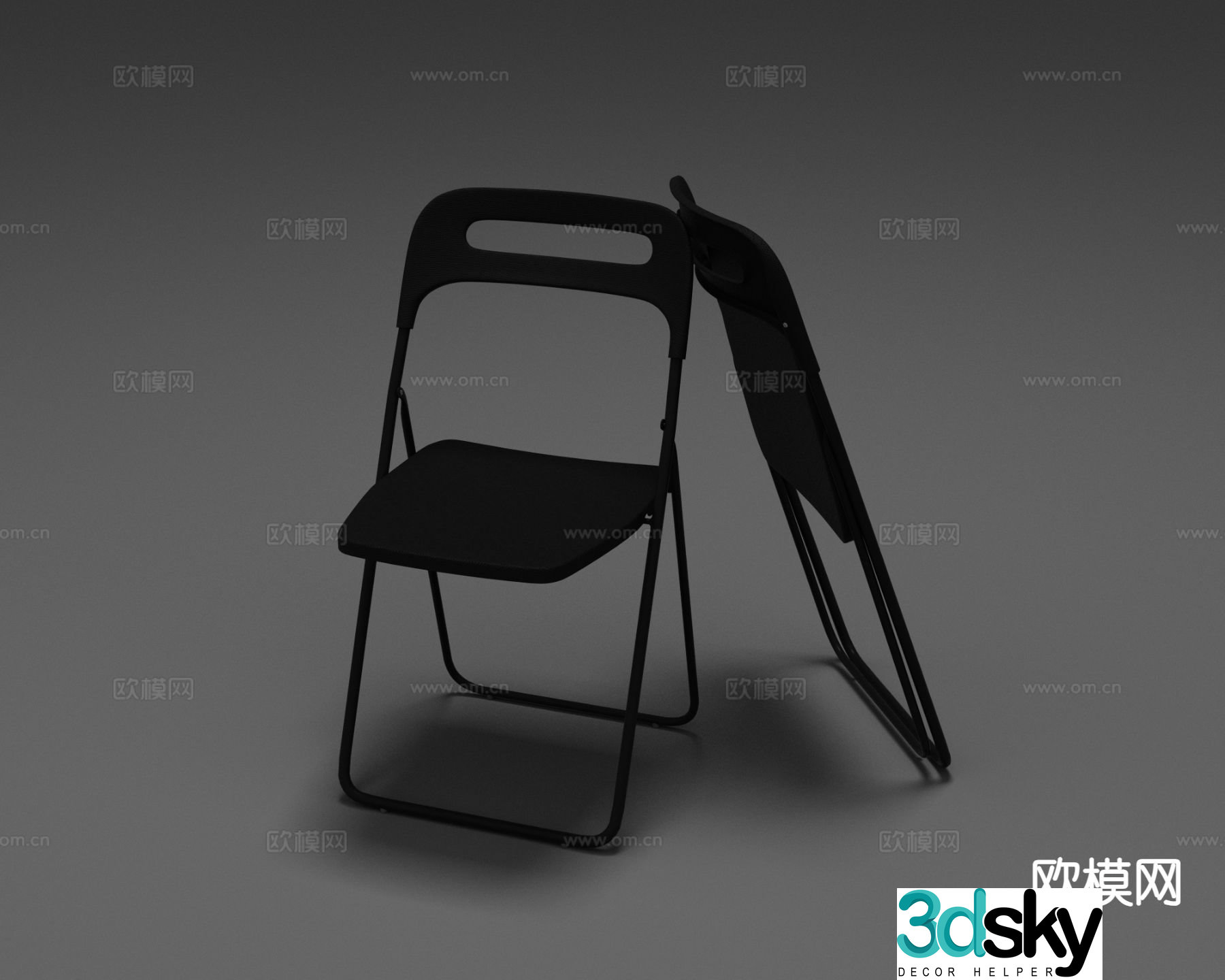 folding chair folding chair 3d model