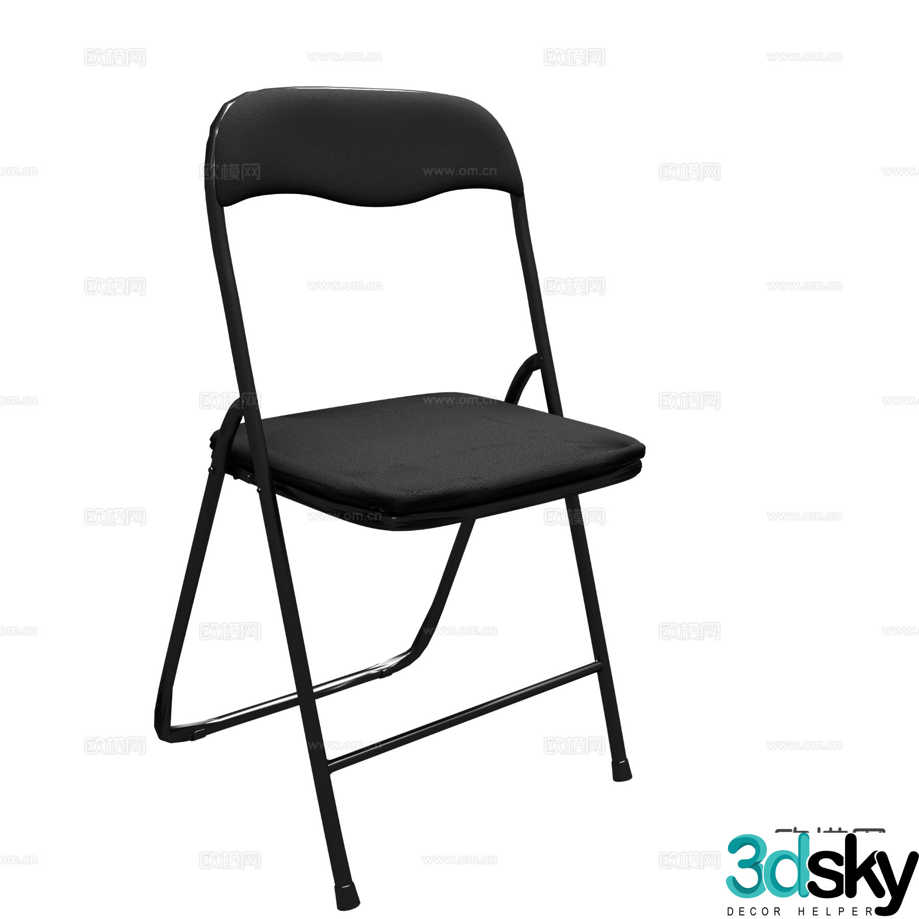 Training chair conference chair folding chair office chair 3d model