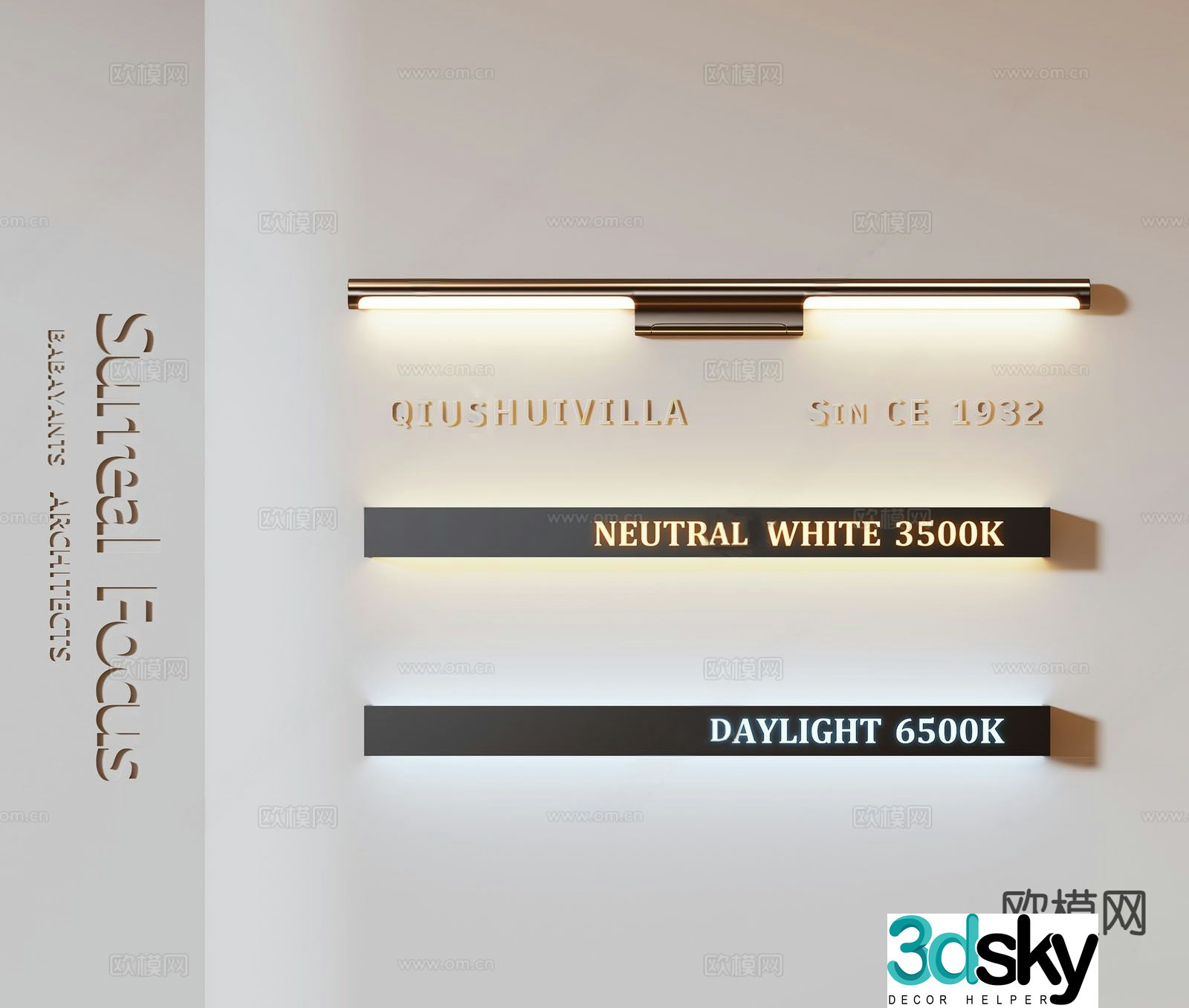 Modern wall lamp Metal wall lamp Bar wall lamp 3d model