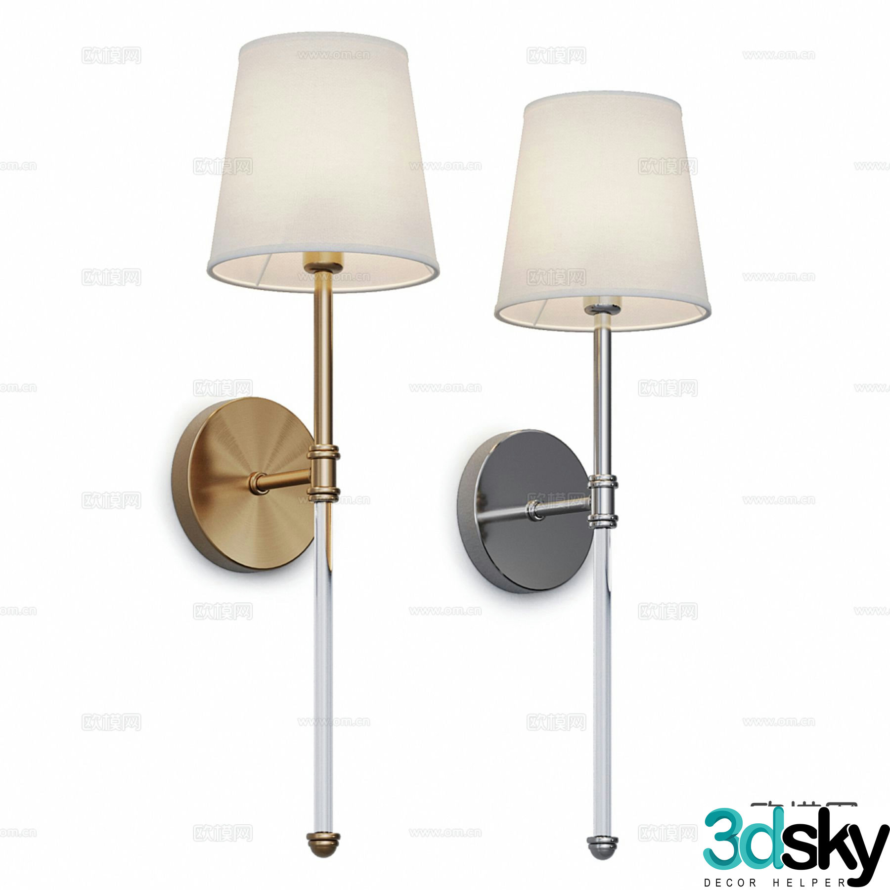 Modern wall light 3d model