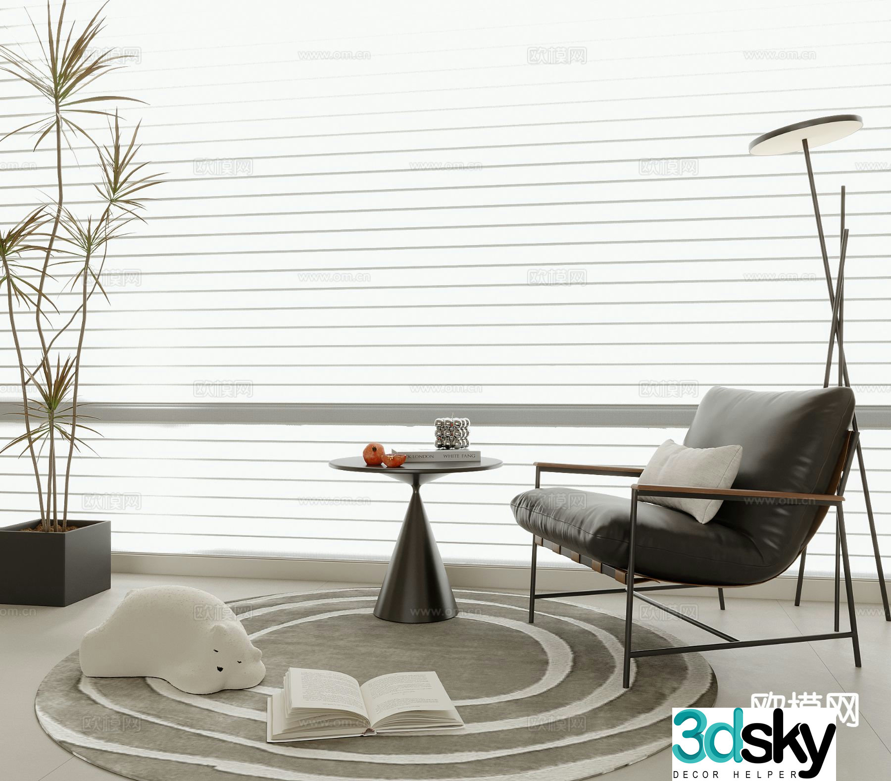 Modern lounge chair 3d model