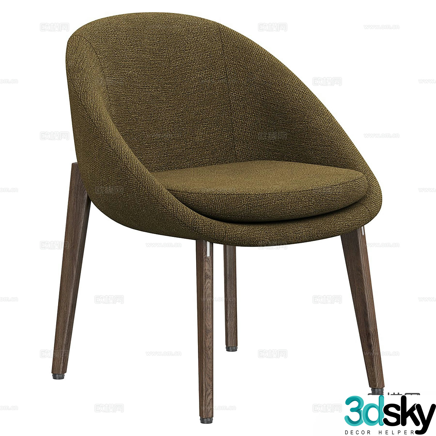Lido chair dining chair 3d model
