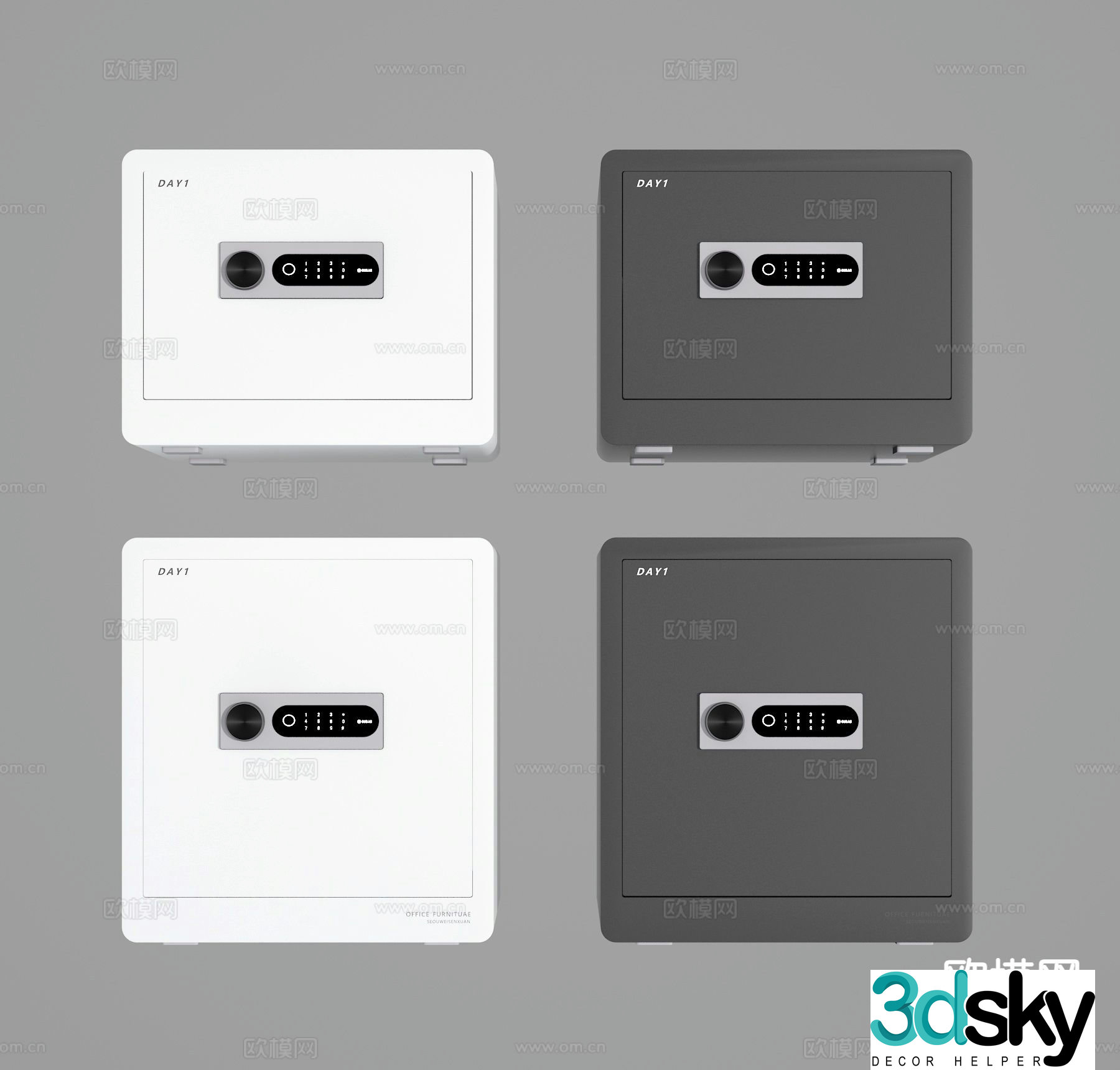 Modern safe safe 3d model