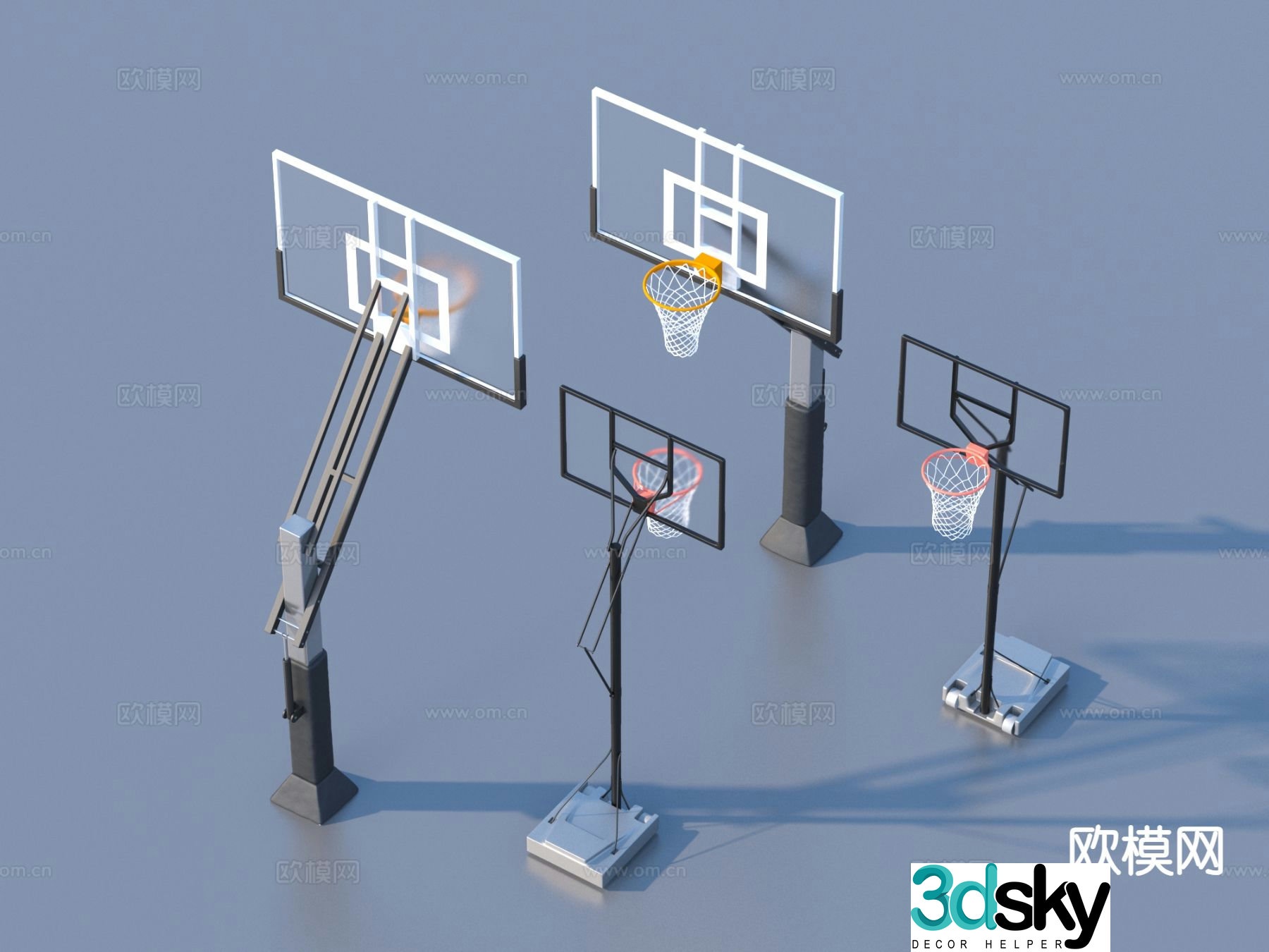 basketball net basketball stand basketball hoop 3d model