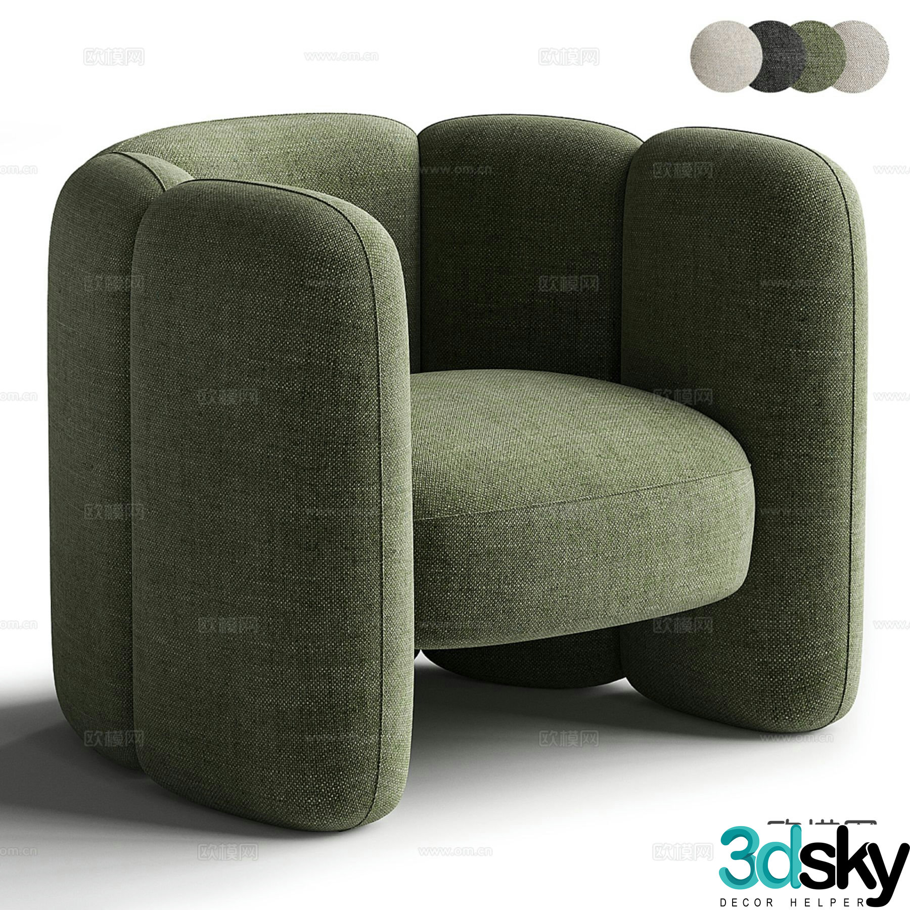 Modern casual sofa 3d model