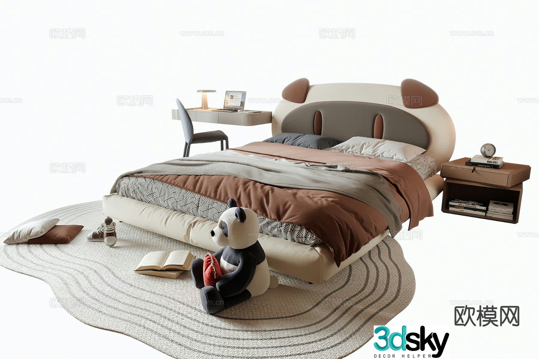 Modern children’s bed 3d model