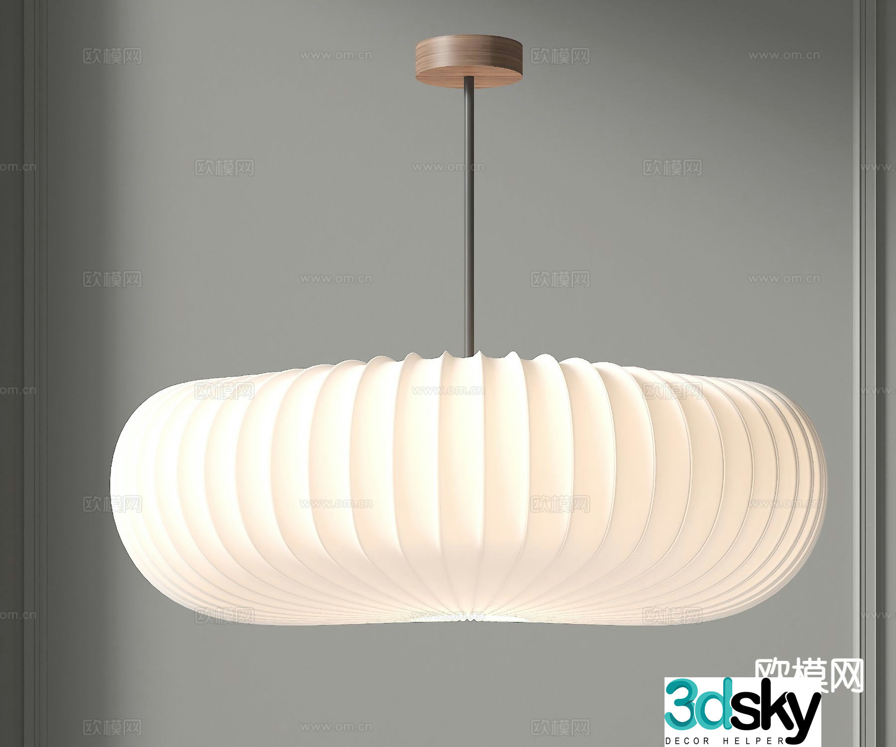 Creamy Chandelier Hall Chandelier 3d Model