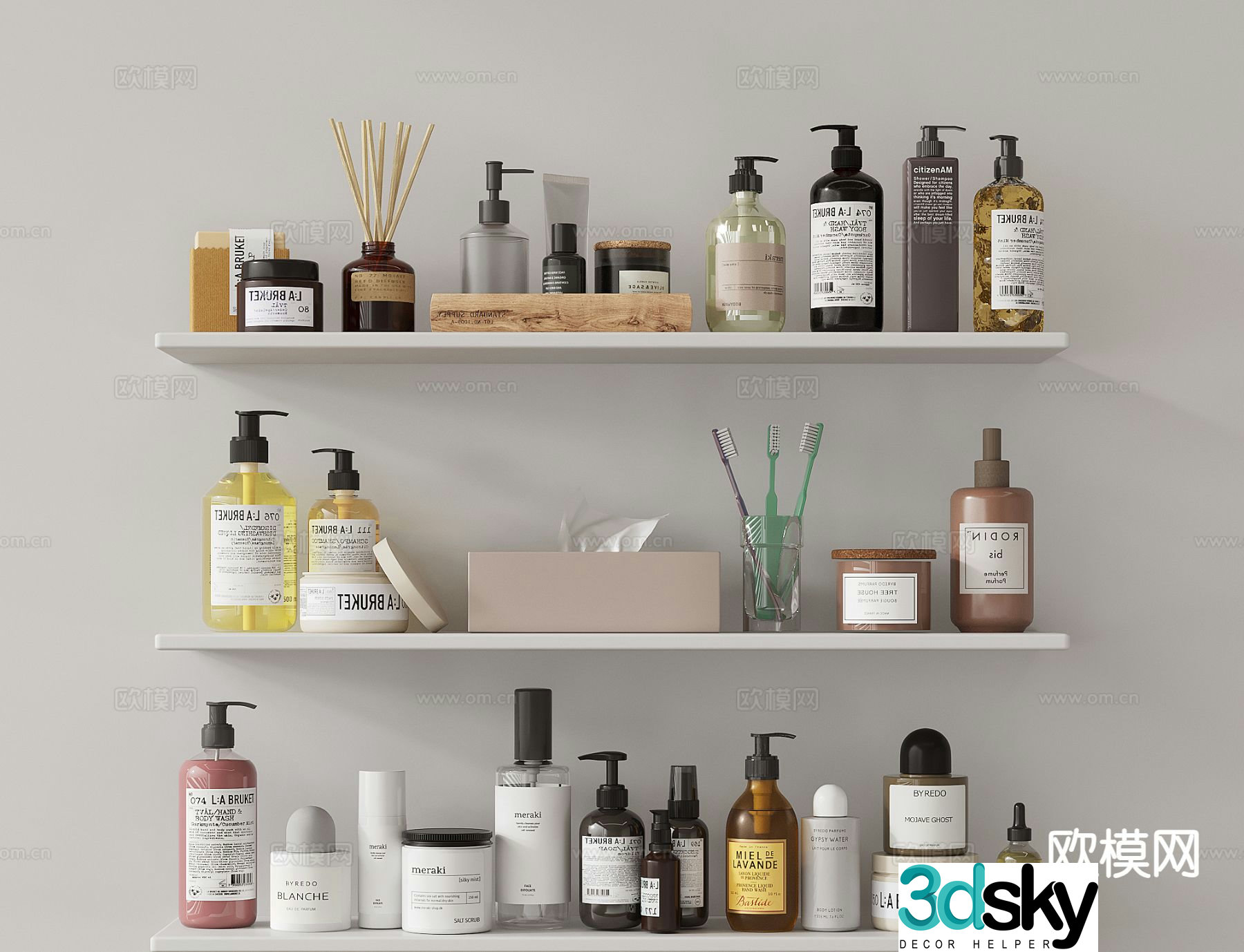 Toilet care products daily use toiletries 3D model