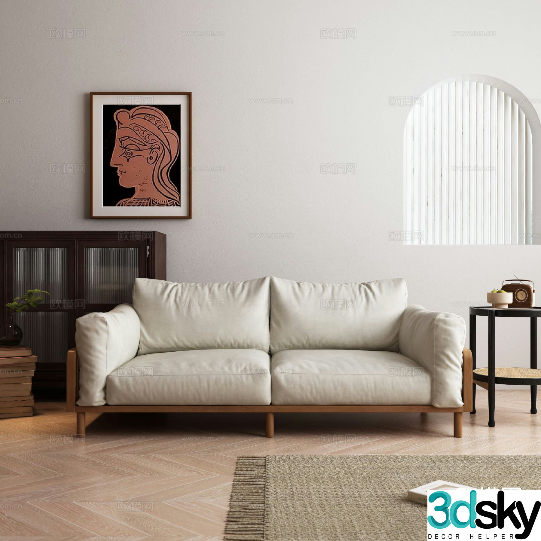 Wabi-sabi loveseat 3d model