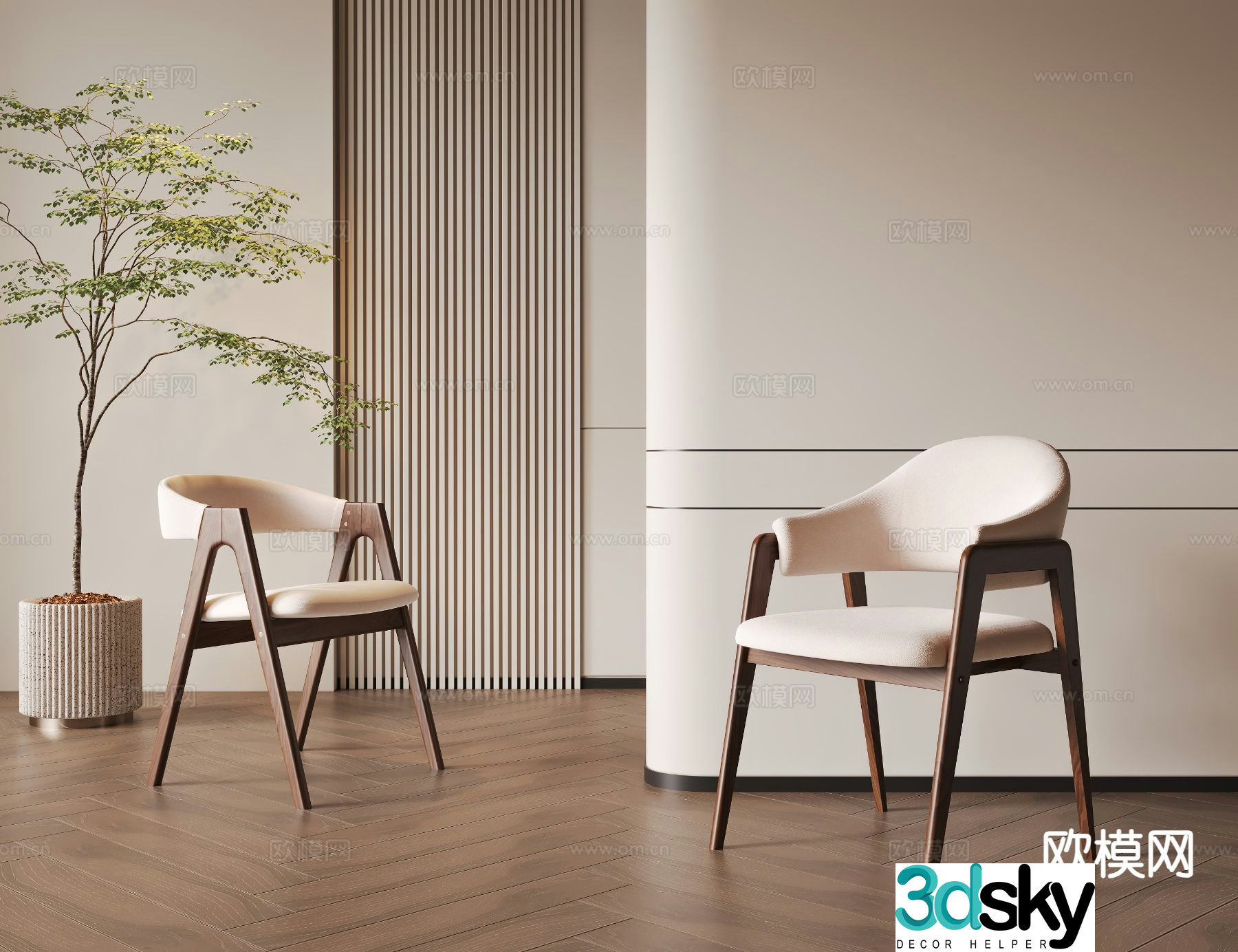 Medieval style single chair tea chair dining chair 3d model