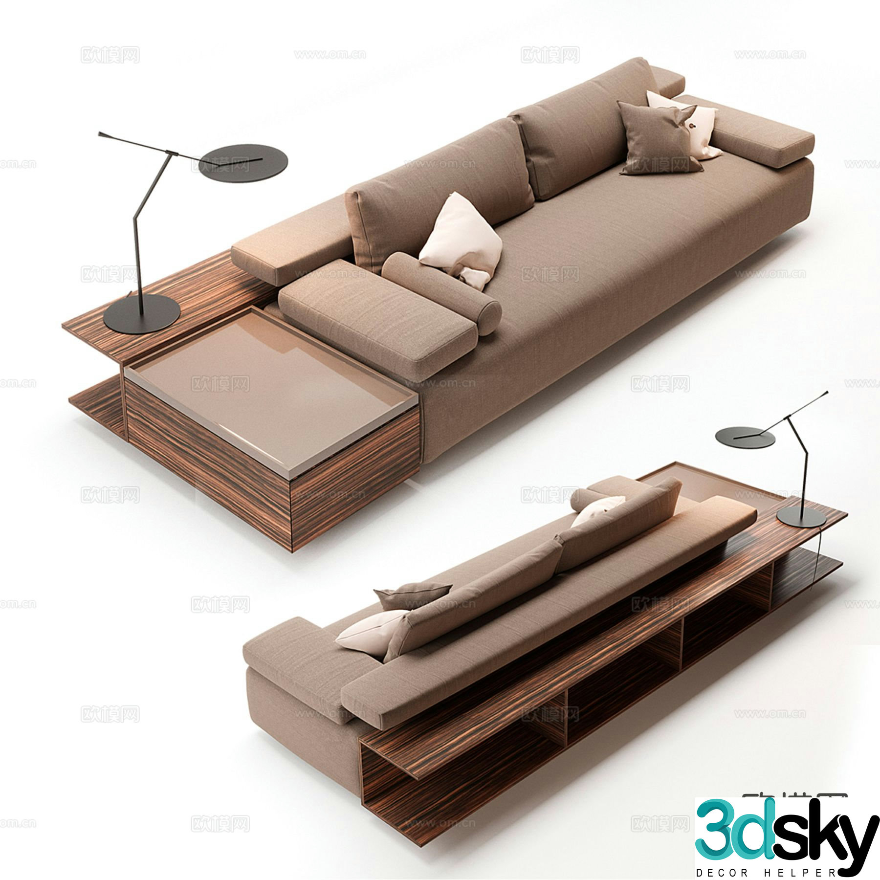 Code modern love seat 3d model