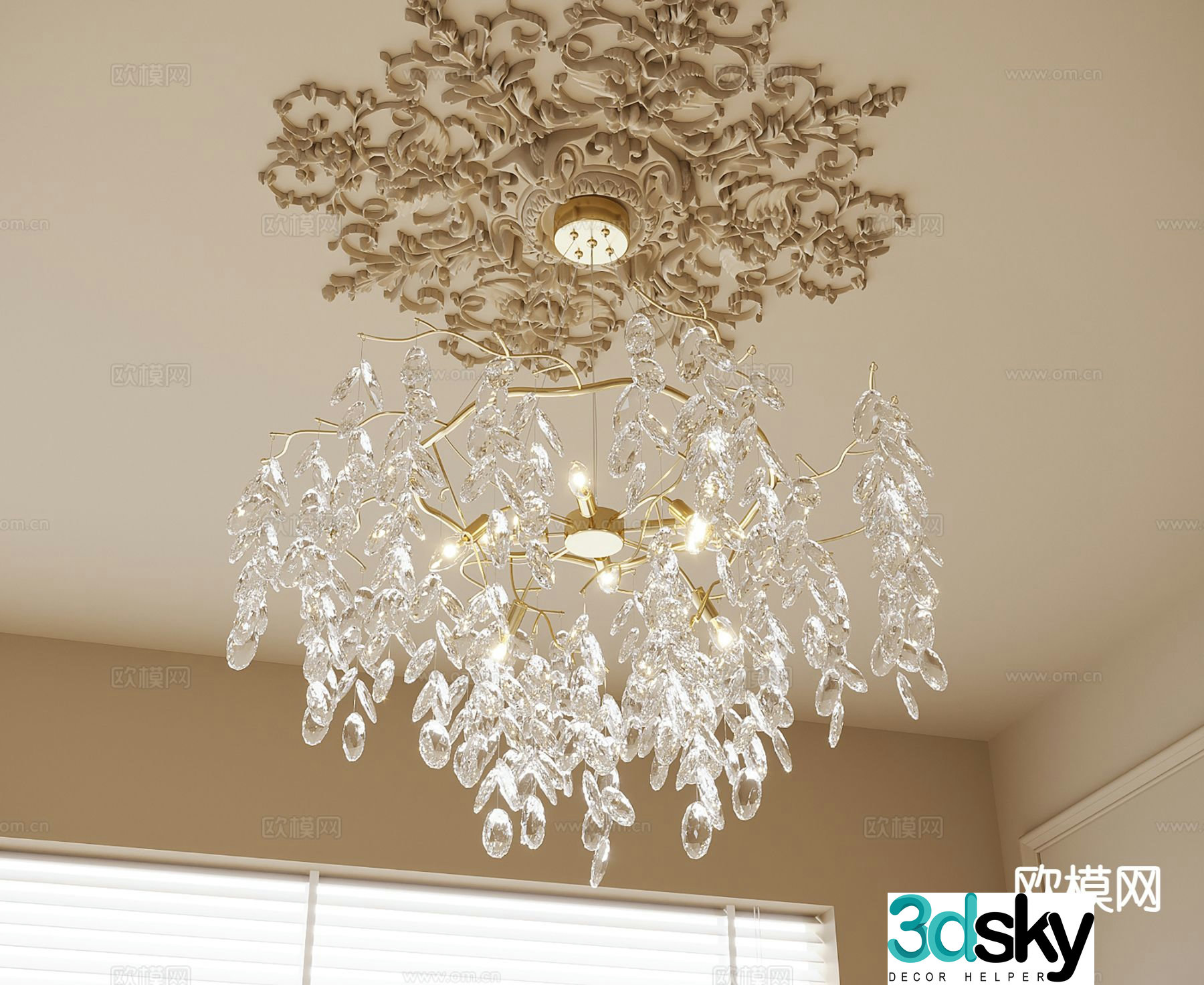French chandelier 3d model