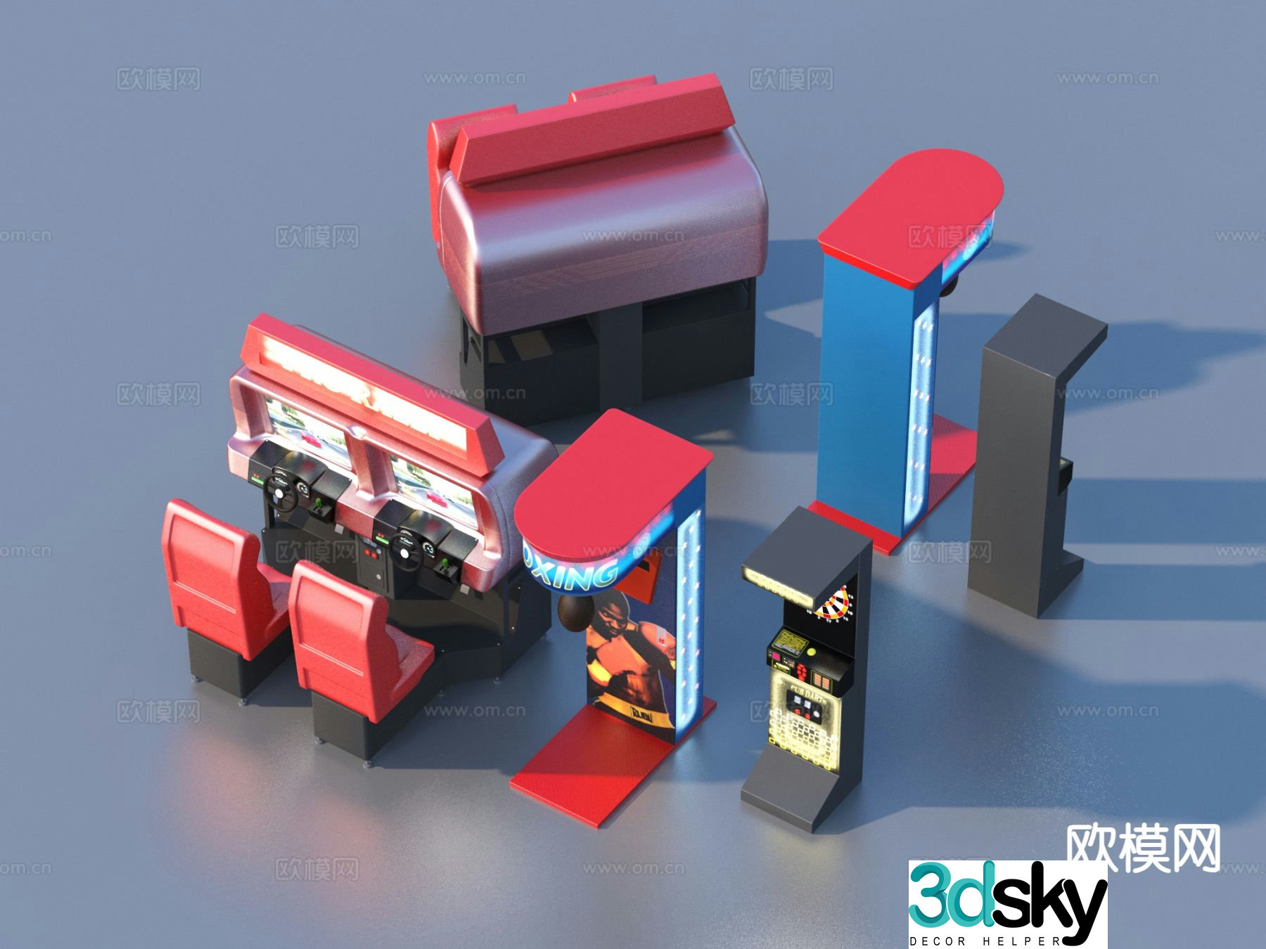 Game console arcade 3d model