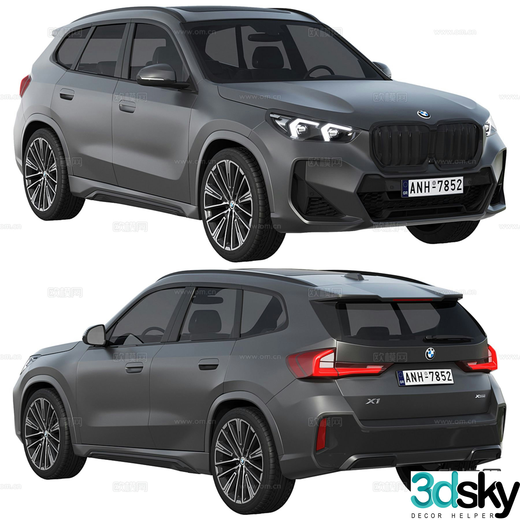 BMW X1 M Sportpacket 2022 car 3d model