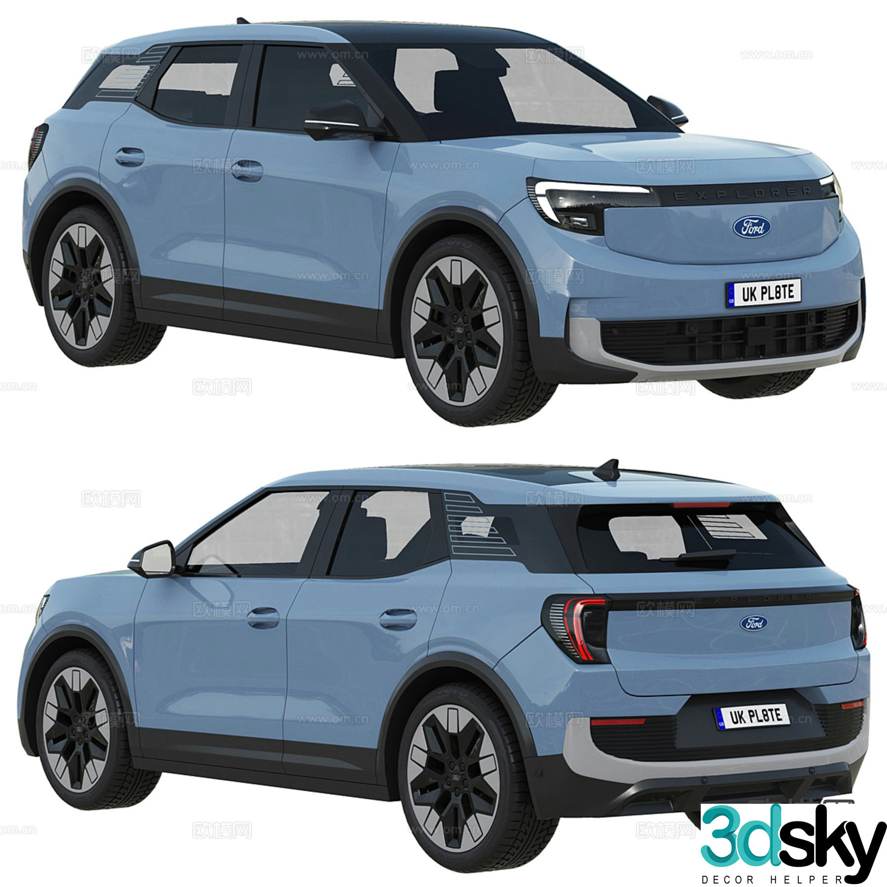 ford explorer off road vehicle 3d model