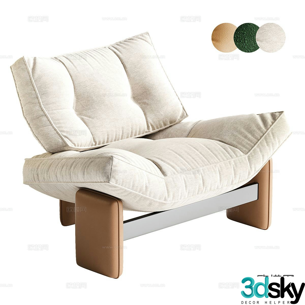 Minott Italian lounge chair 3d model