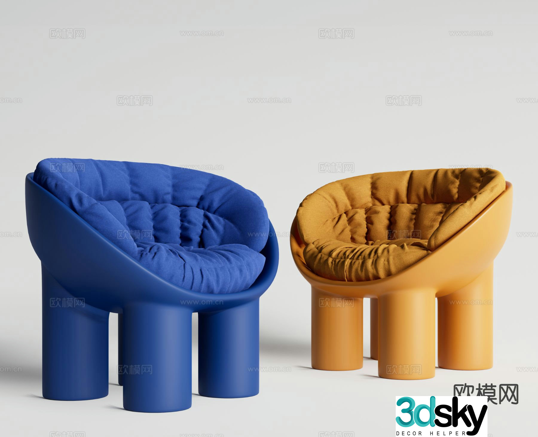 dopamine chair leisure chair single chair 3d model