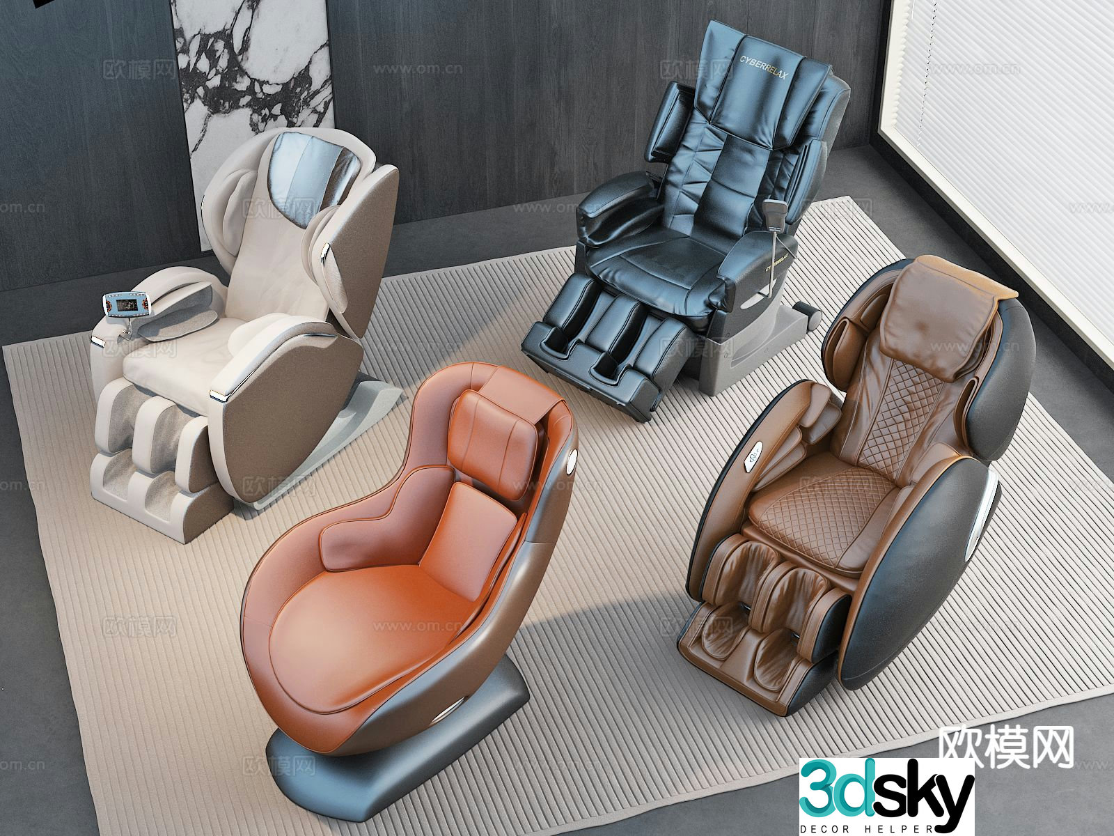 Modern massage chair massage sofa 3d model