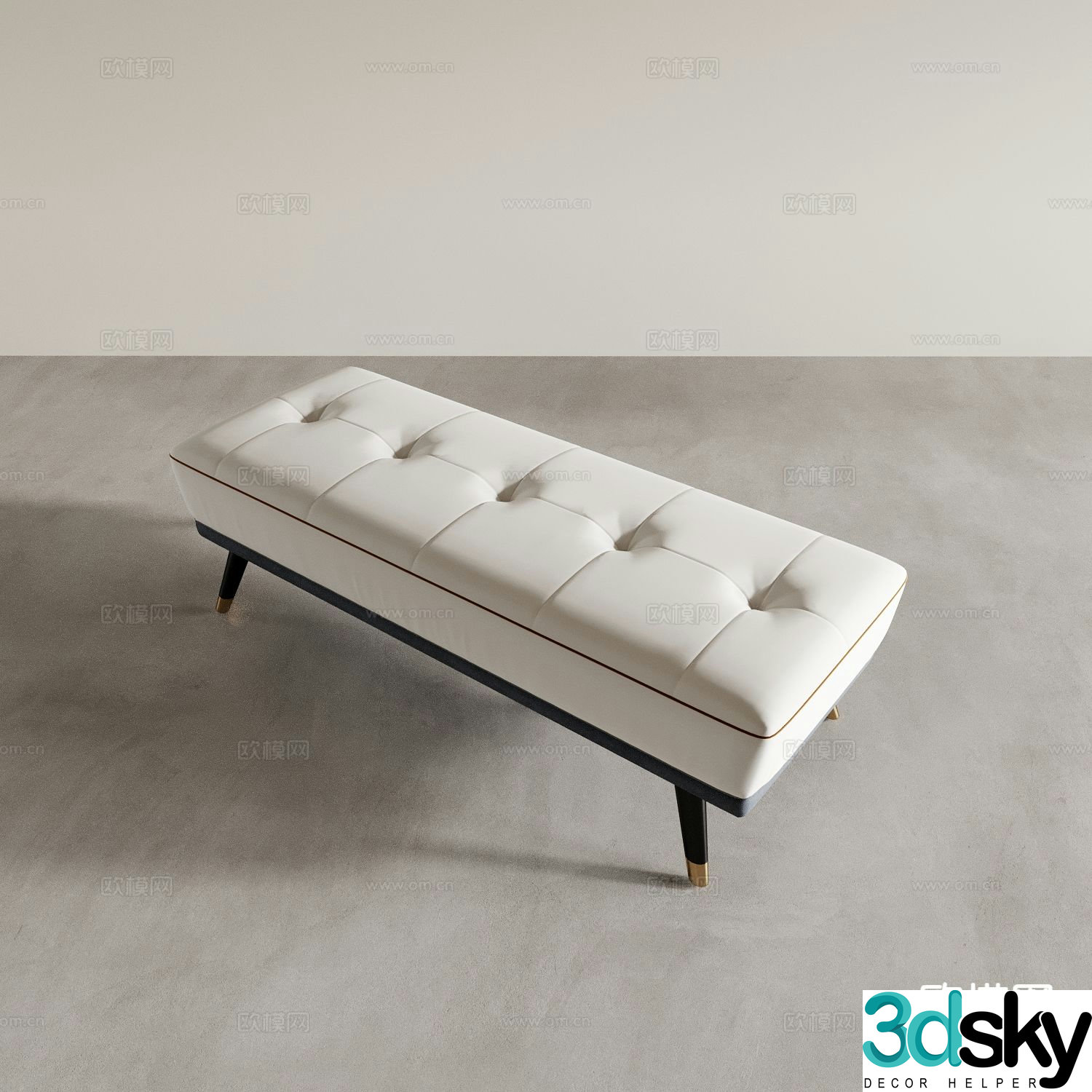 footrest sofa bench 3d model