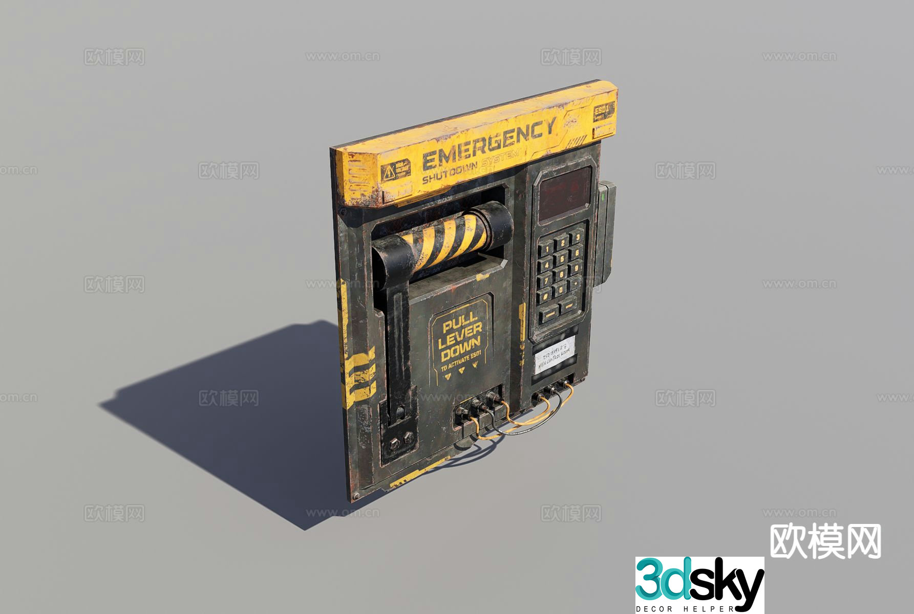 emergency panel 3d model