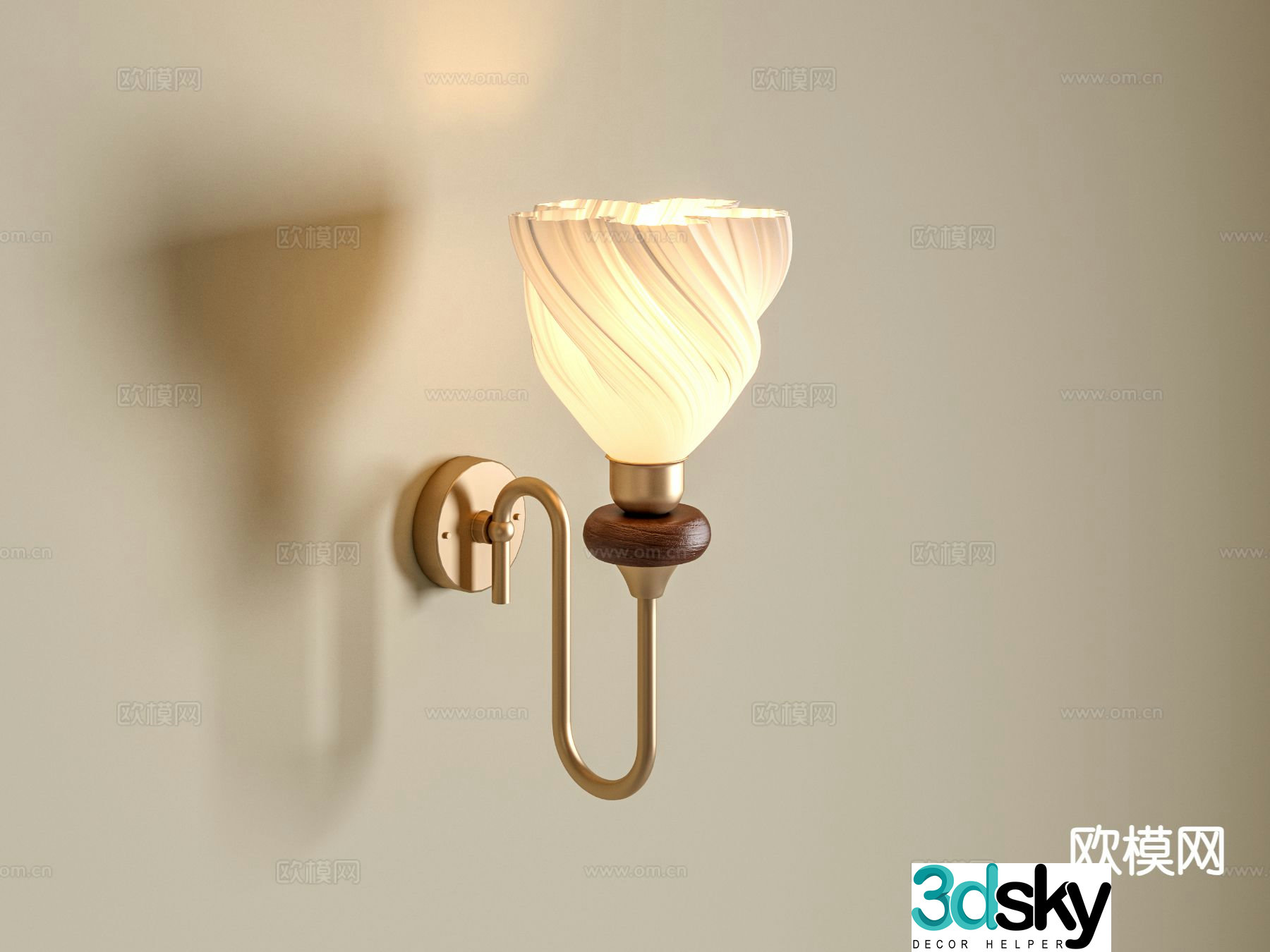 French wall lamp 3d model
