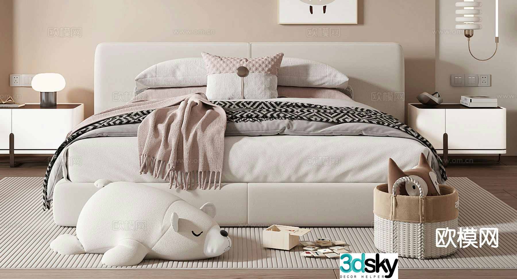 Modern children’s bed daughter’s bed child’s bed 3d model