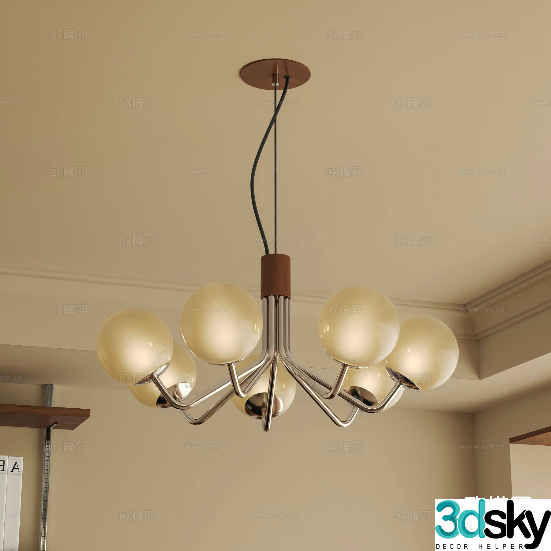Medieval style chandelier living room chandelier bedroom chandelier dining room chandelier 3D model