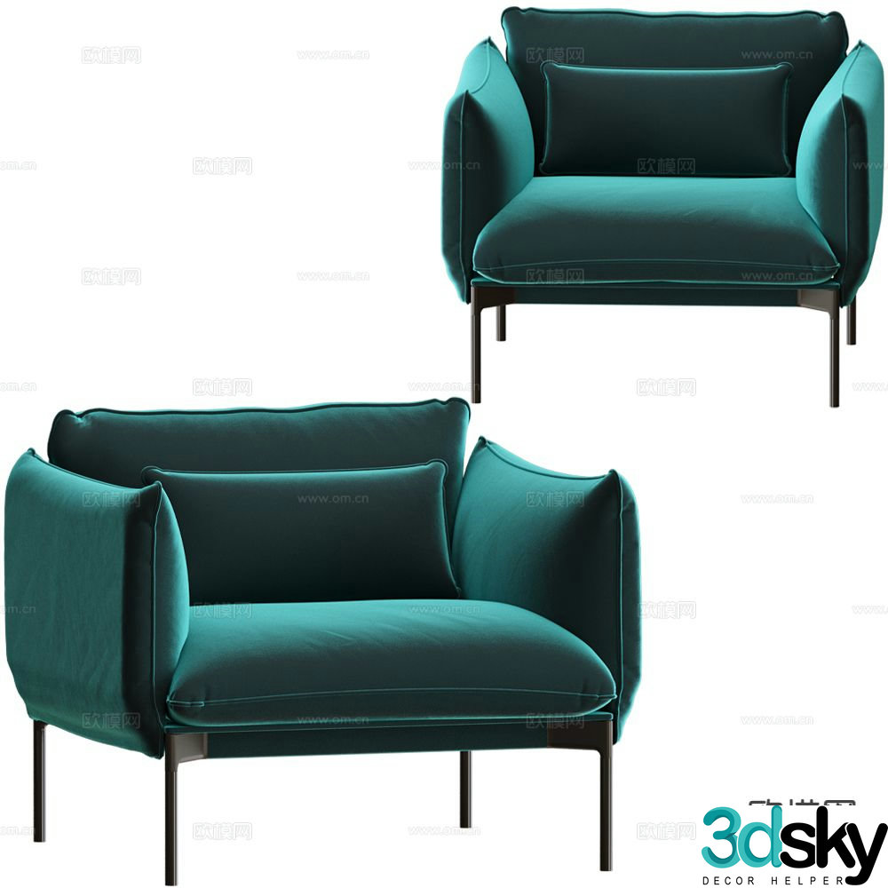 Modern single sofa 3d model