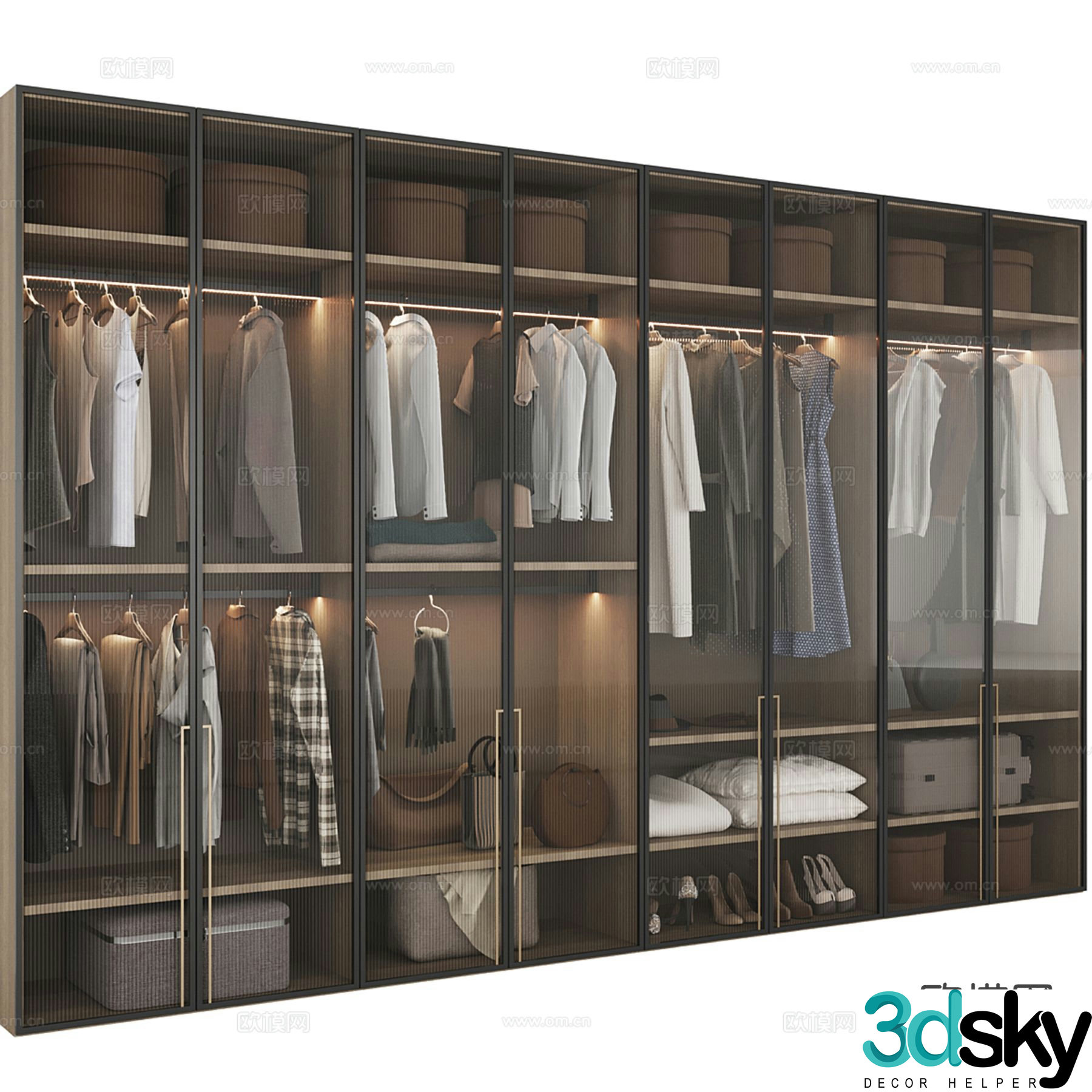 Modern Wardrobe Wardrobe 3d Model