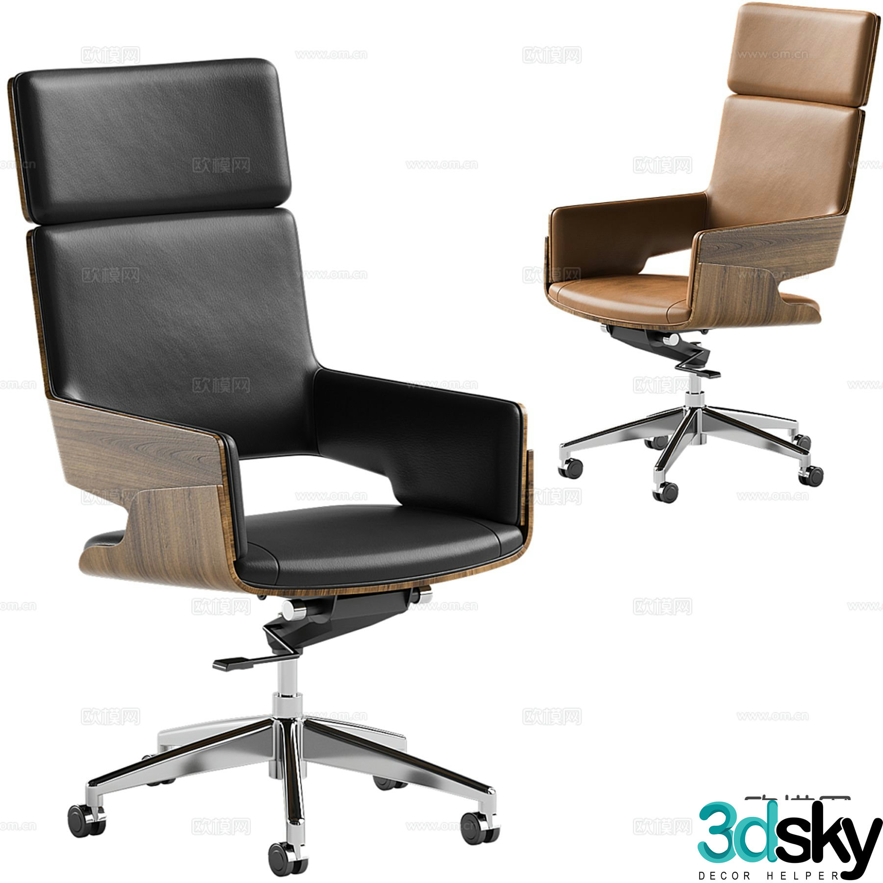 Modern swivel chair executive chair office chair 3d model