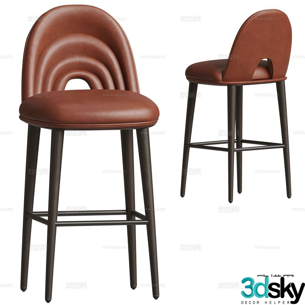 Paolo Castelli bar stool bar stool 3d model