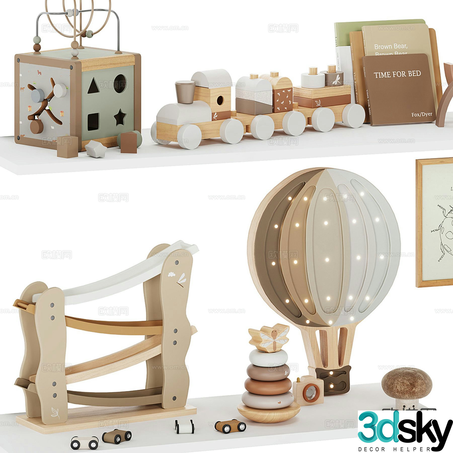Building block toys toy car 3d model
