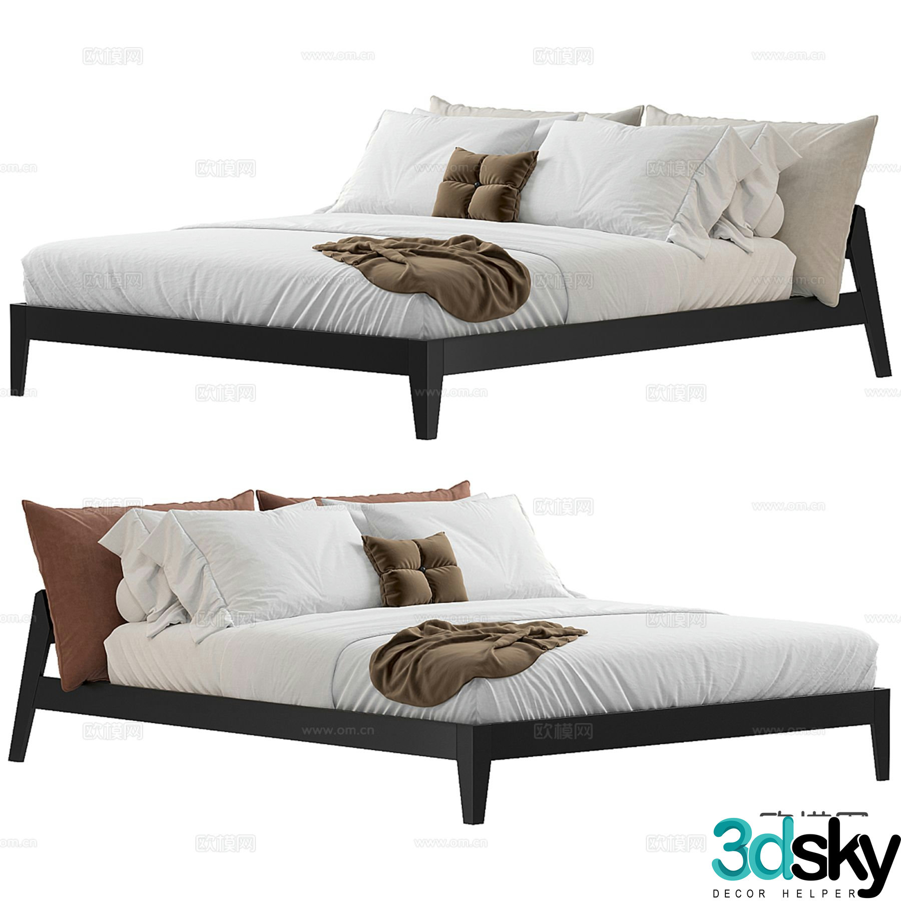 Divan.ru double bed 3d model