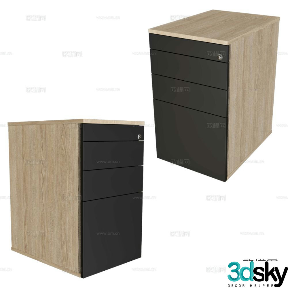 Balma chest of drawers file cabinet 3d model