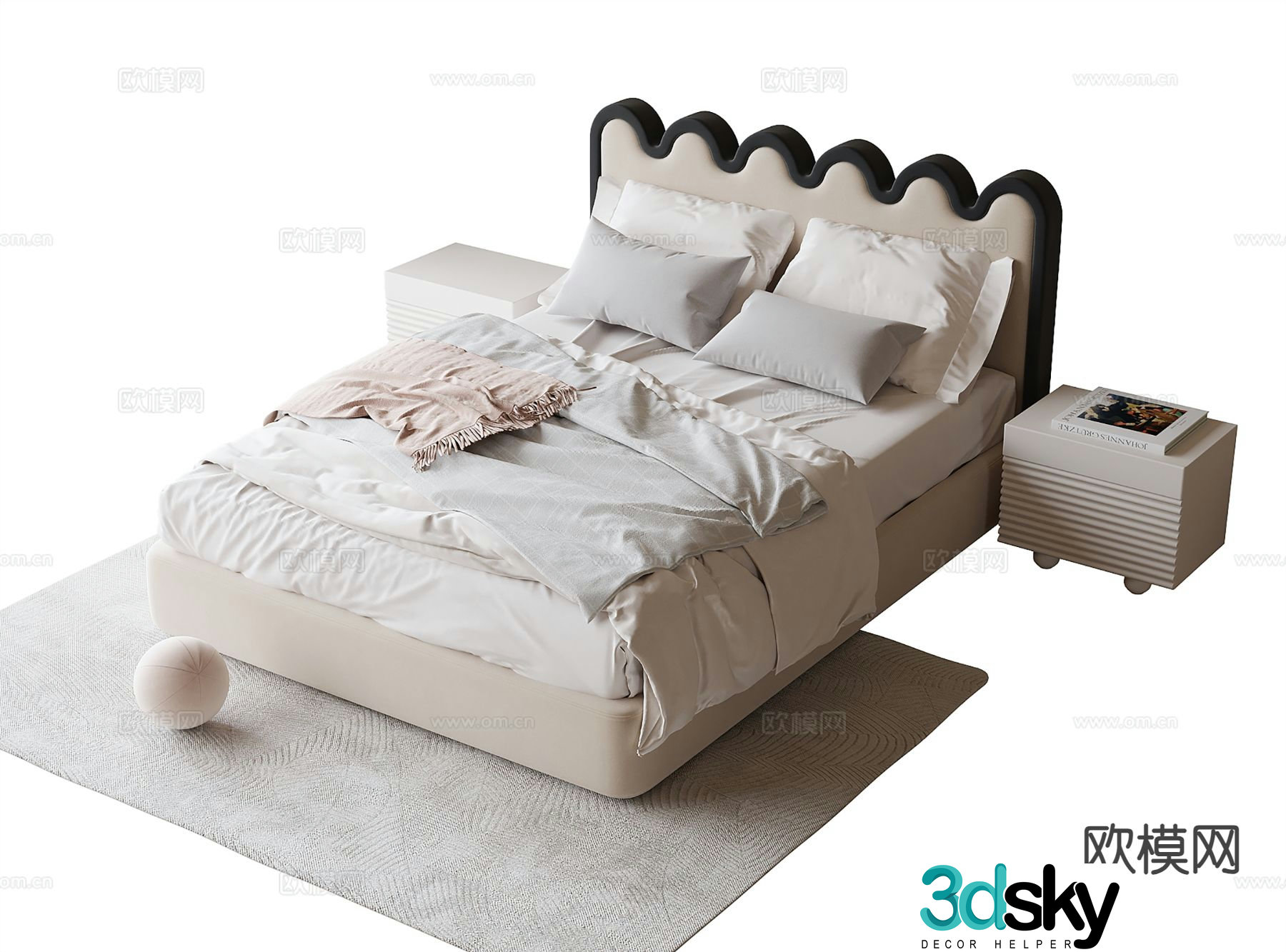 Modern children’s bed 3d model
