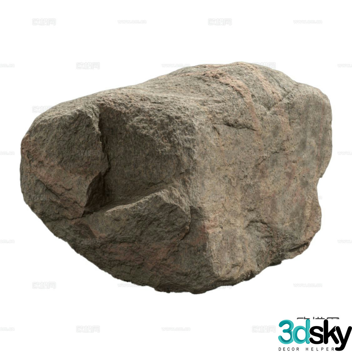 modern rock granite 3d model
