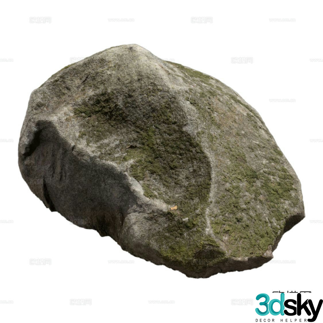 modern stone rock granite 3d model