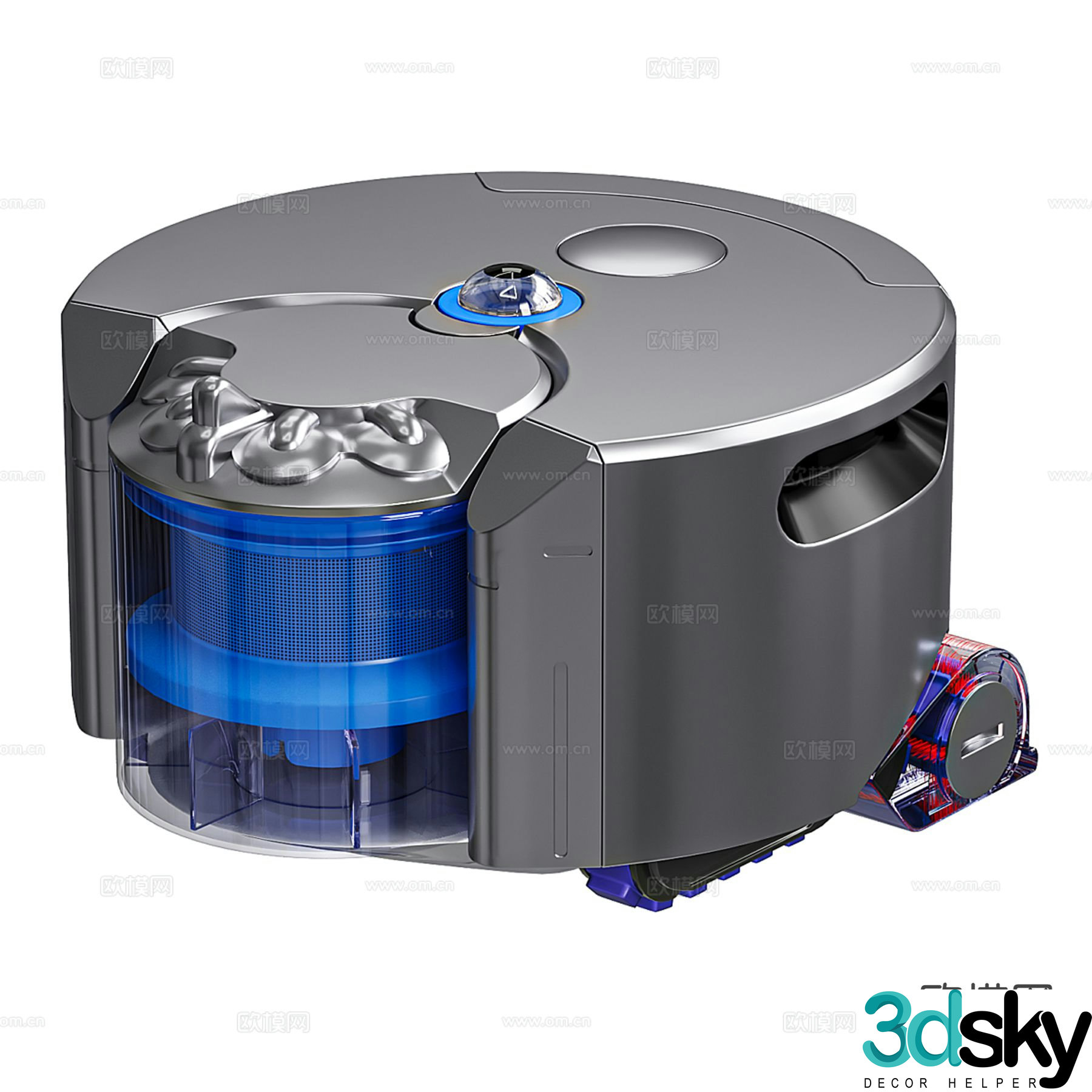 Modern intelligent sweeping robot 3D model