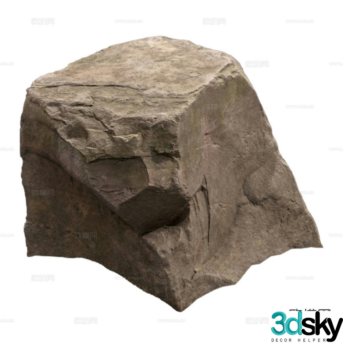 modern rock granite 3d model