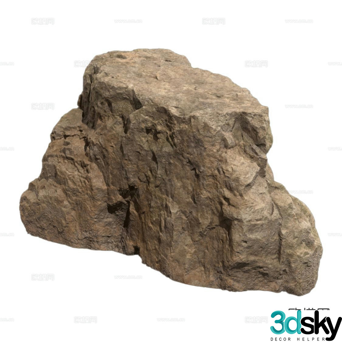 modern rock granite 3d model
