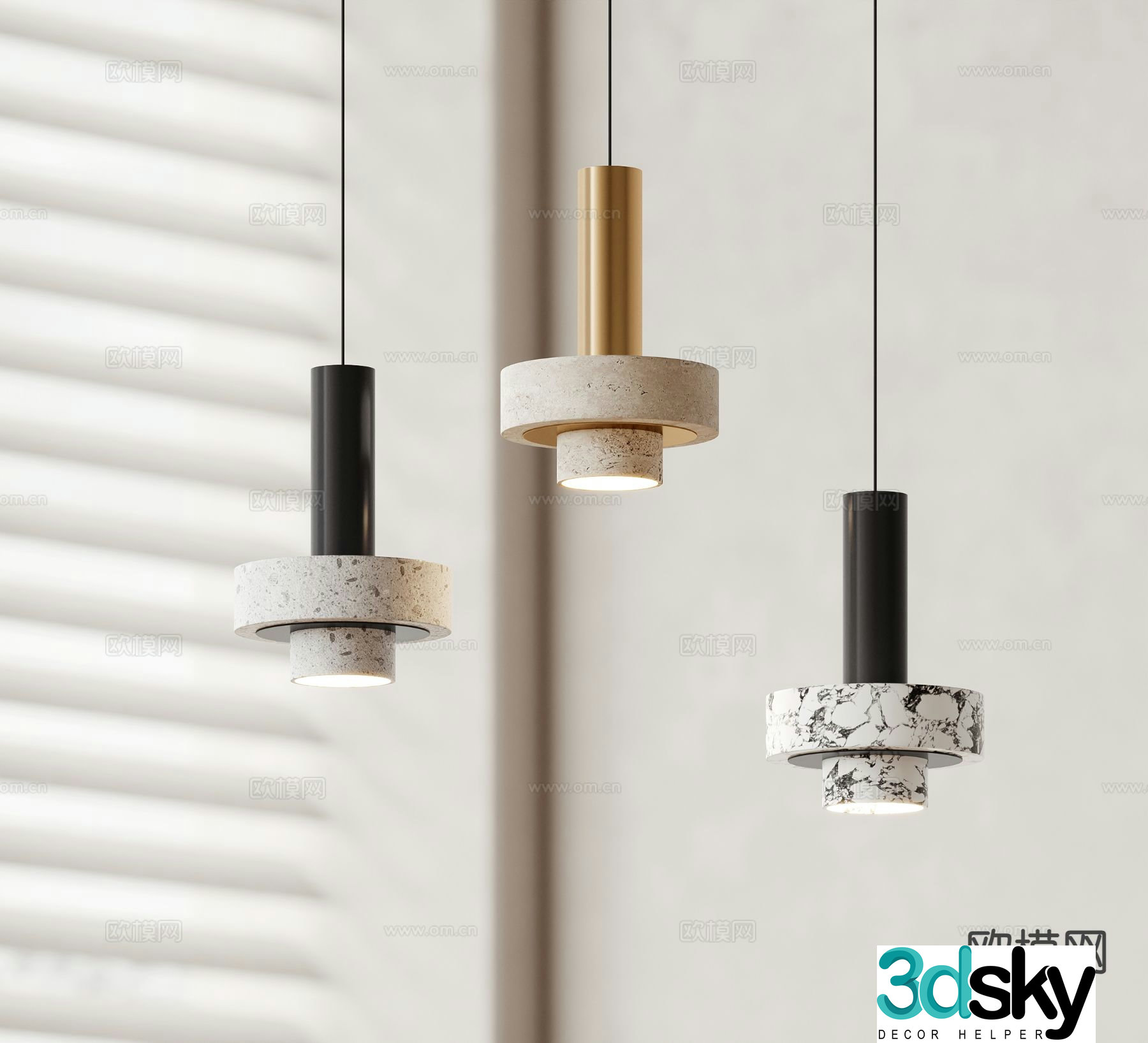 Modern small chandelier 3d model