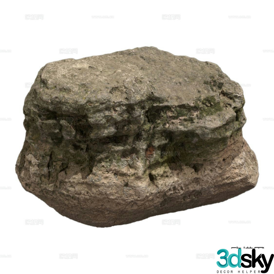 modern rock granite 3d model