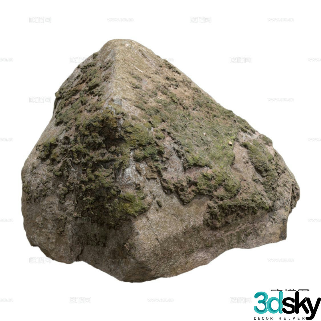 modern stone rock granite 3d model