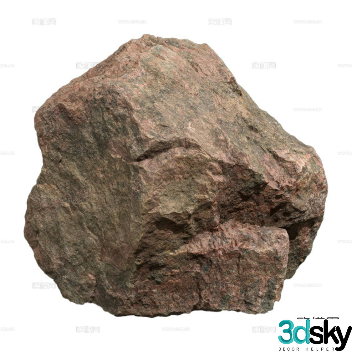 modern rock granite 3d model