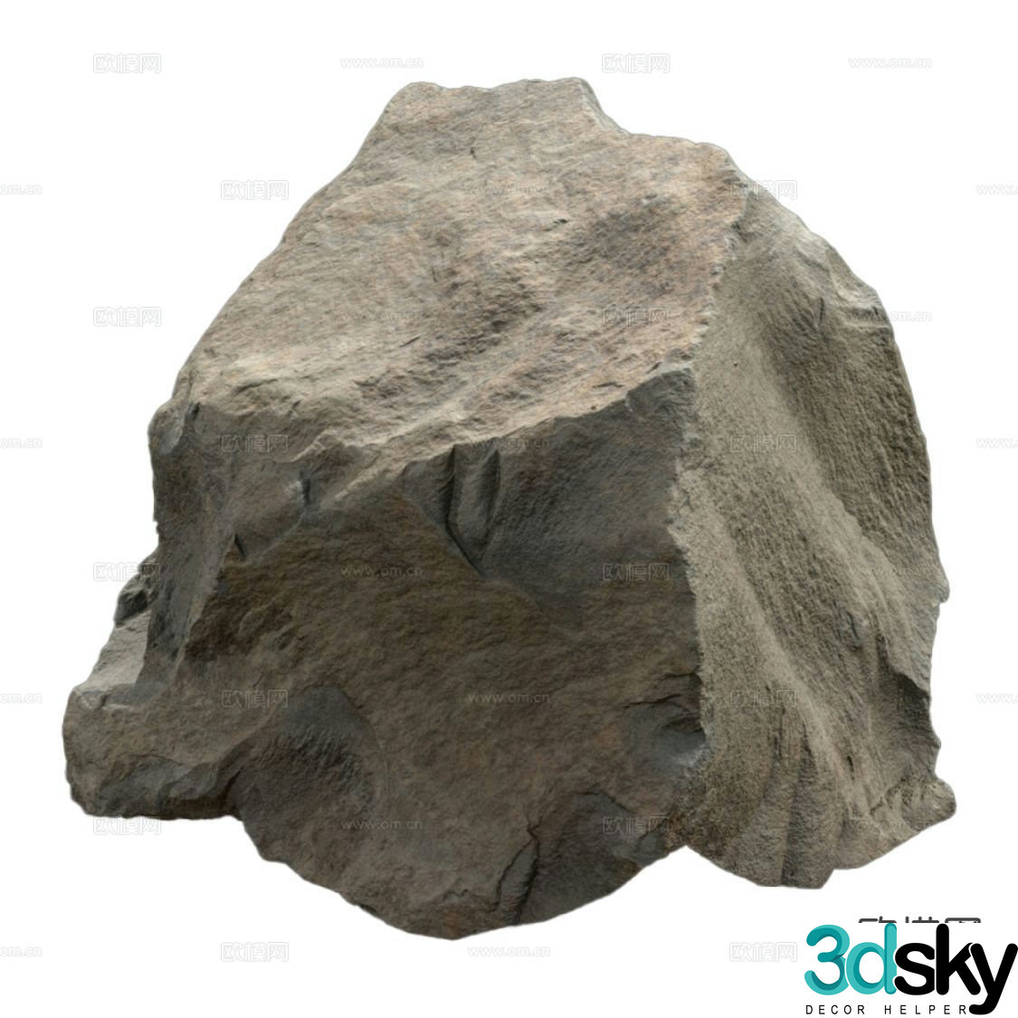 modern stone rock granite 3d model