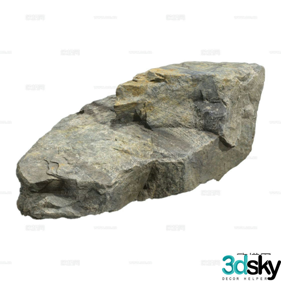 modern rock granite 3d model