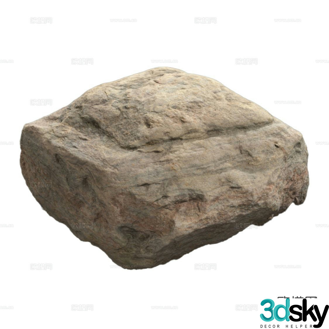 modern rock granite 3d model