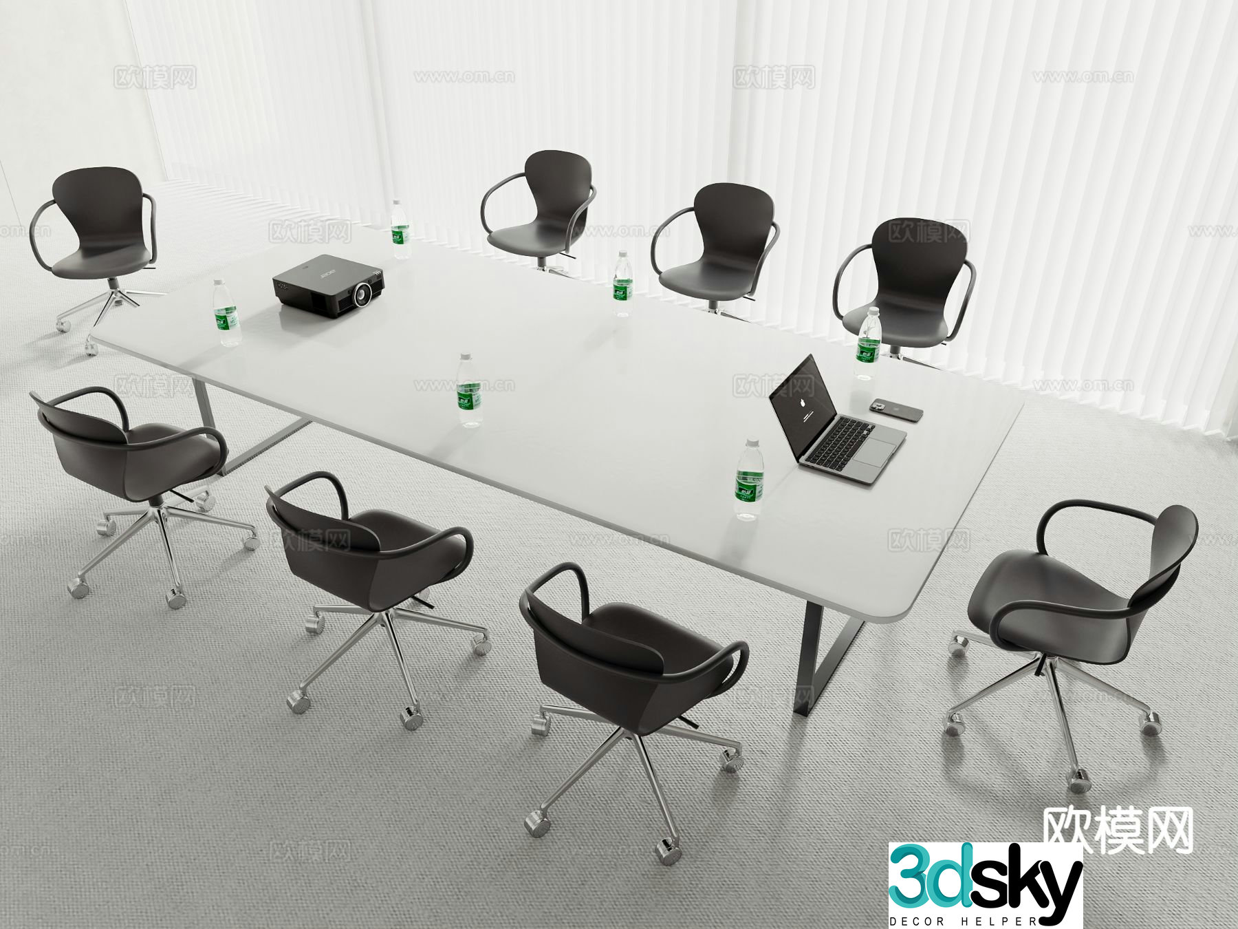 Modern conference table conference table 3d model