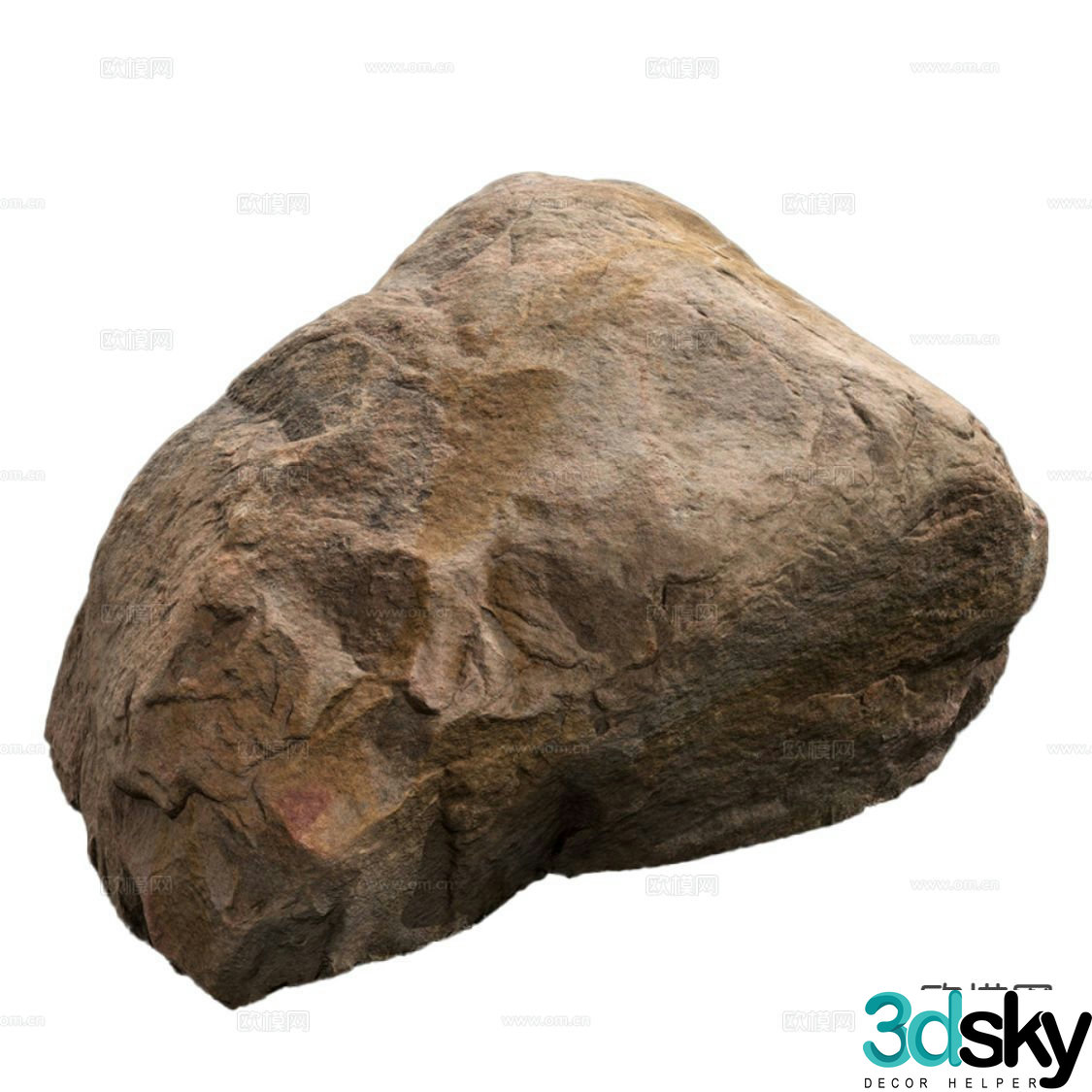 modern rock granite 3d model